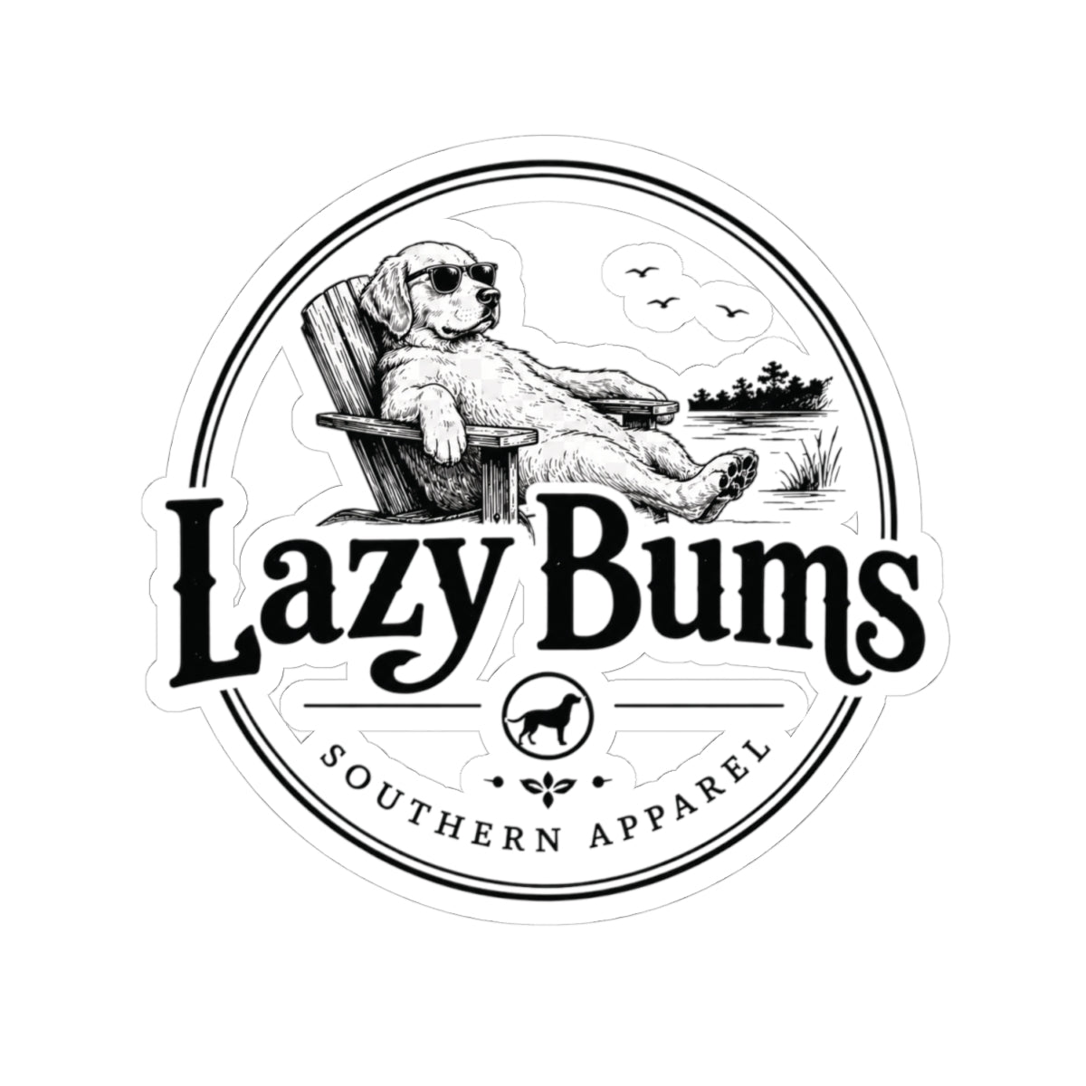 Lazy Bums Southern Apparel Vinyl Sticker