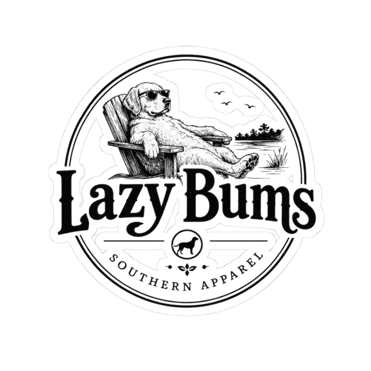 Lazy Bums Southern Apparel Vinyl Sticker